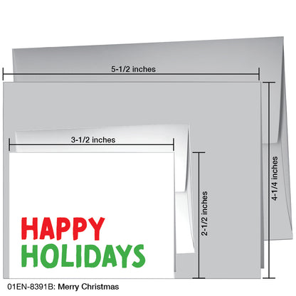 Merry Christmas, Greeting Card (8391B), Enclosure Card, printedcanvas.com