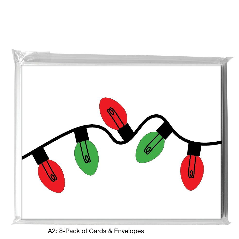 Twinkling Lights, Greeting Card (8436J), A2 8-Pack, printedcanvas.com