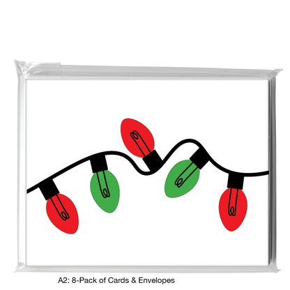 Twinkling Lights, Greeting Card (8436J), A2 8-Pack, printedcanvas.com
