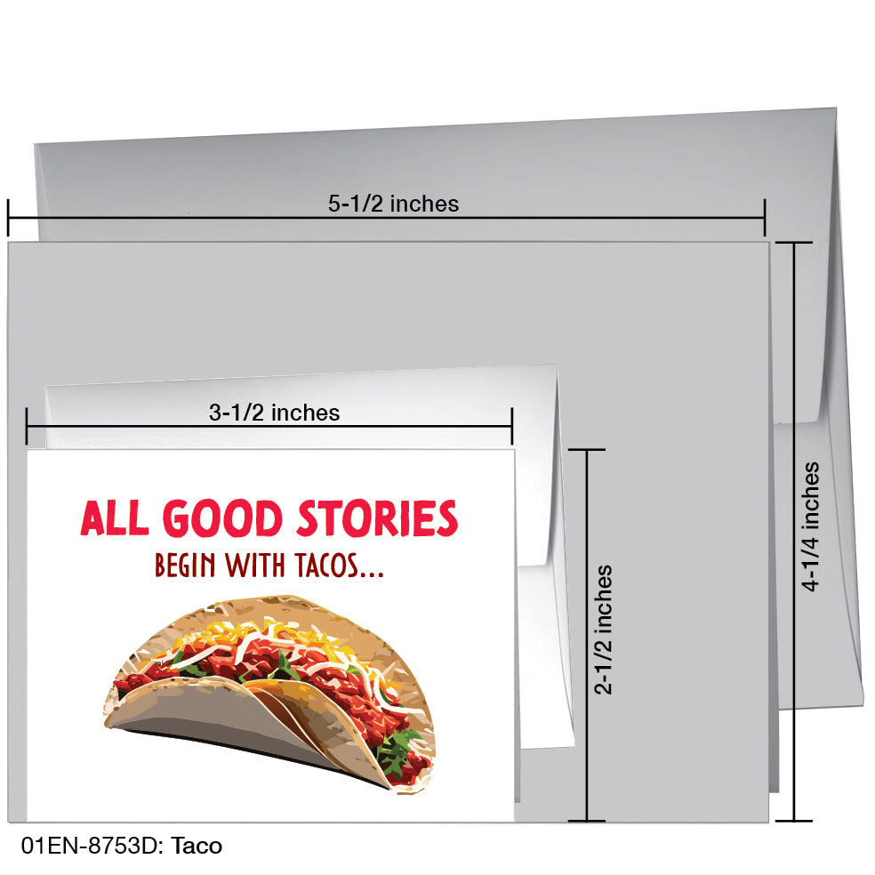 Taco, Greeting Card (8753D), Enclosure, printedcanvas.com