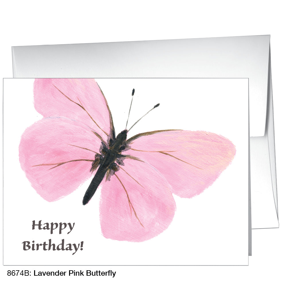 Lavender Pink Butterfly, Greeting Card (8674B), A2 Card, www.printedcanvas.com