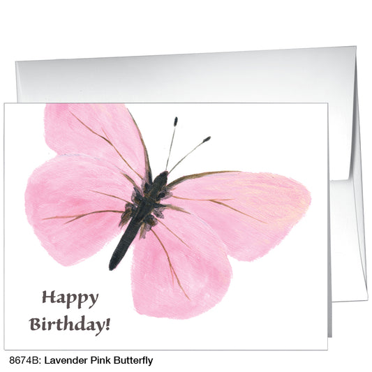 Lavender Pink Butterfly, Greeting Card (8674B), A2 Card, www.printedcanvas.com