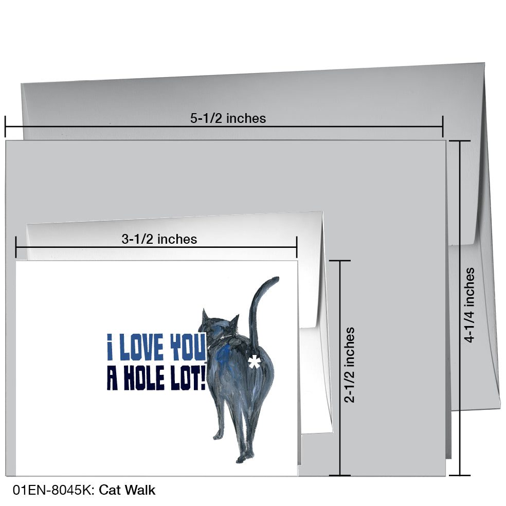 Cat Walk, Greeting Card (8045K), Enclosure Card, printedcanvas.com
