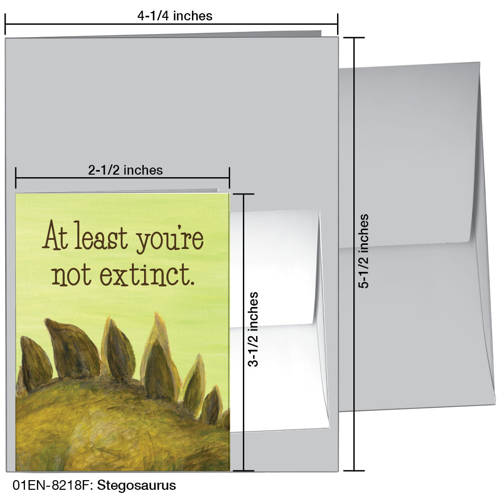 Stegosaurus, Greeting Card (8218F), Enclosure Card, www.printedcanvas.com