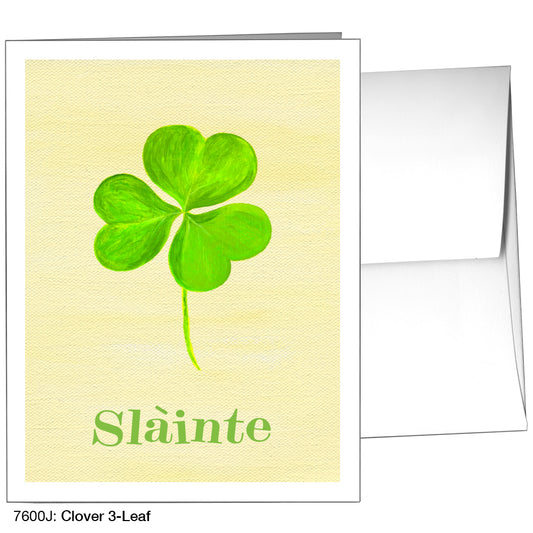 Clover 3-Leaf, Greeting Card (7600J), A2, printedcanvas.com