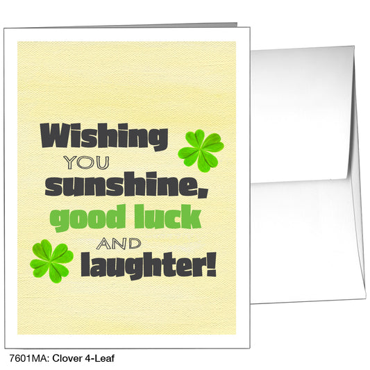 Clover 4-Leaf, Greeting Card (7601MA), A2, printedcanvas.com