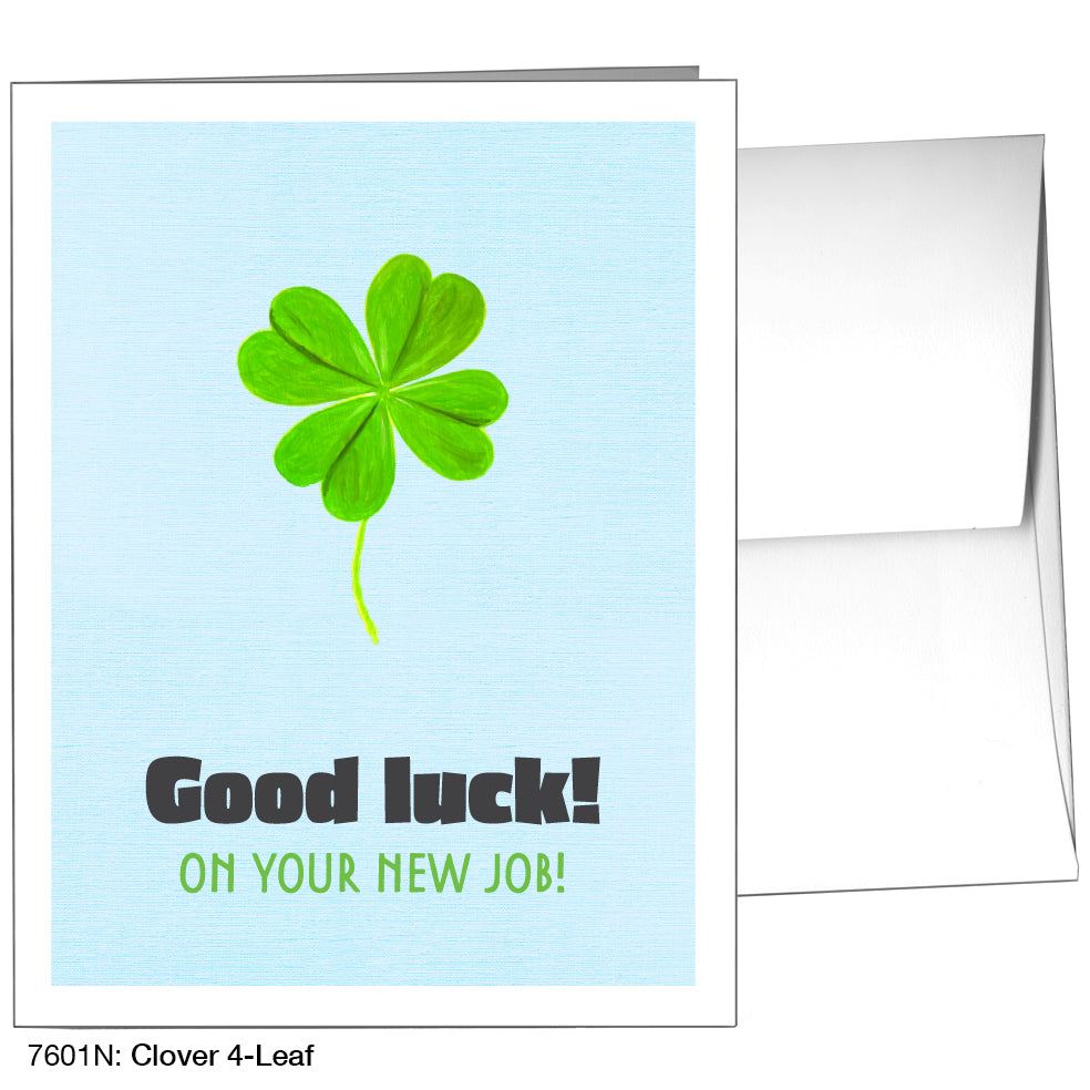 Clover 4-Leaf, Greeting Card (7601N), A2, printedcanvas.com