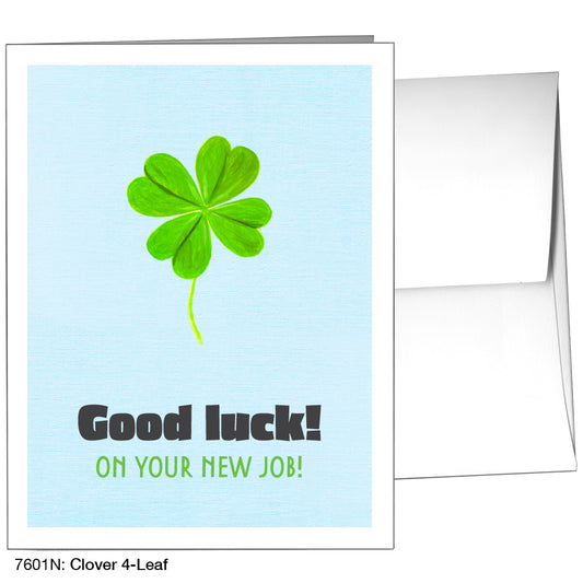 Clover 4-Leaf, Greeting Card (7601N), A2, printedcanvas.com