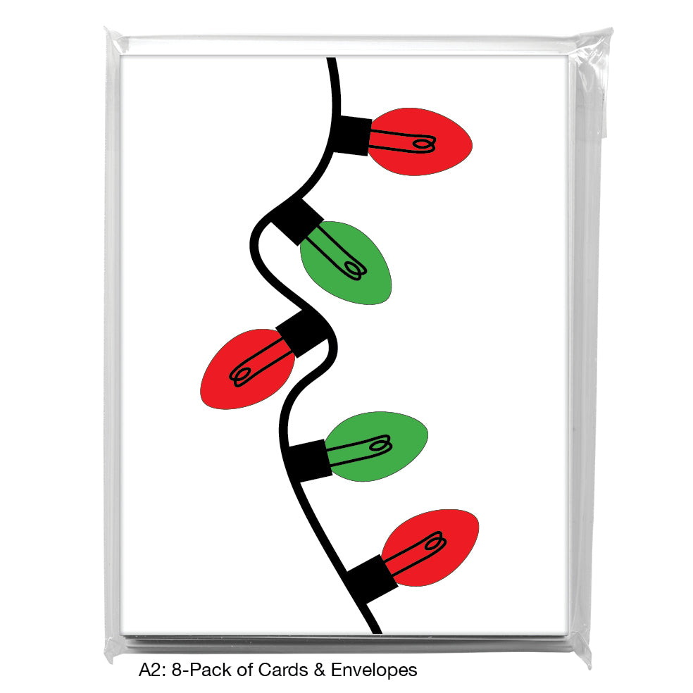 Twinkling Lights, Greeting Card (8436H), A2 8-Pack, printedcanvas.com