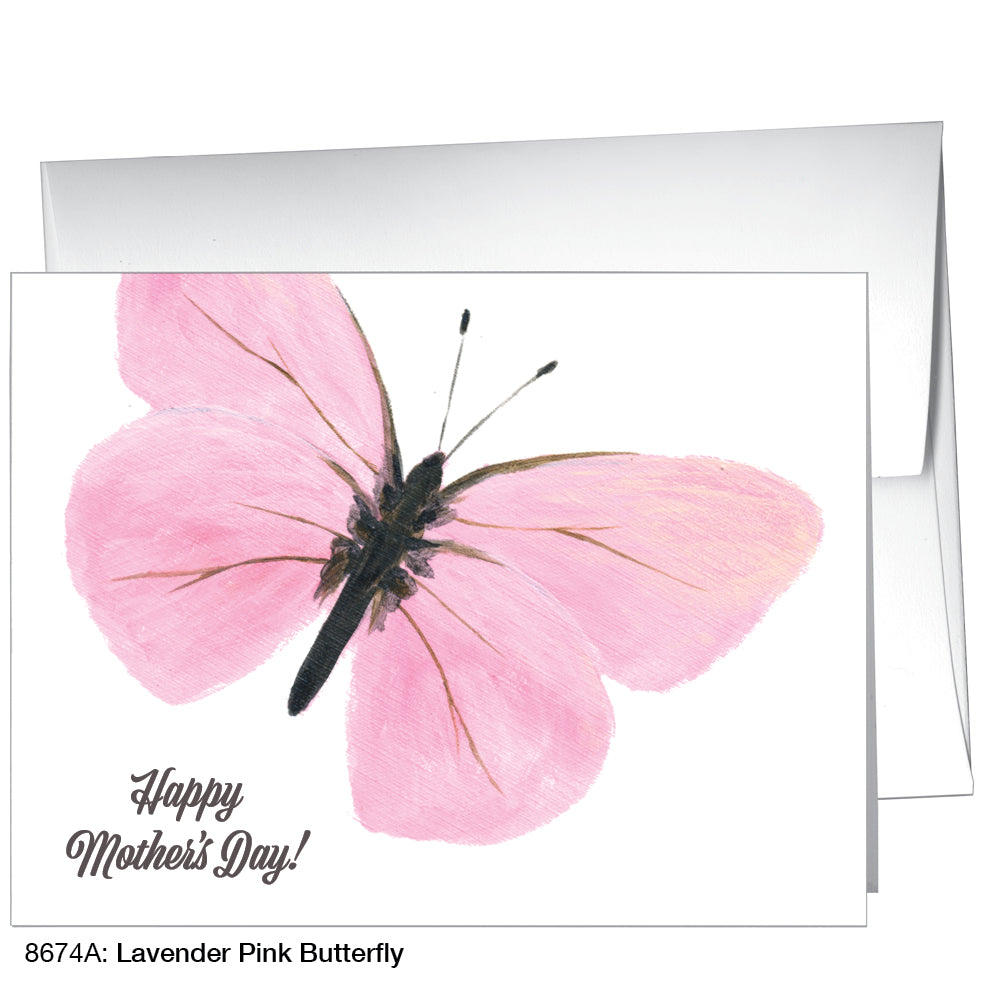 Lavender Pink Butterfly, Greeting Card (8674A), A2 Card Front, www.printedcanvas.com