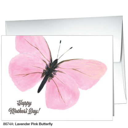 Lavender Pink Butterfly, Greeting Card (8674A), A2 Card Front, www.printedcanvas.com