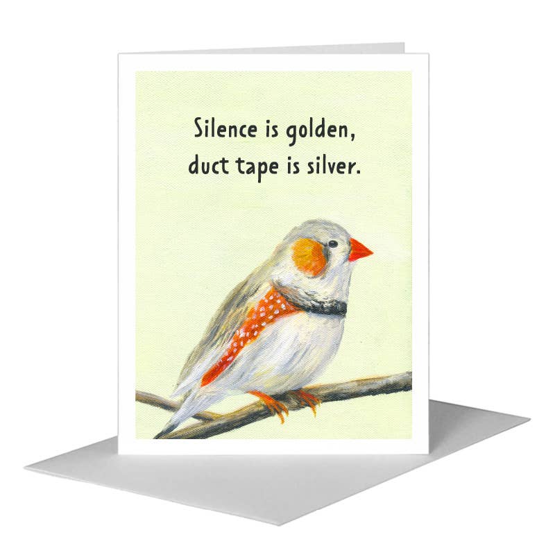 Songbird Finch, Greeting Card (#8316E), A2 Card Front, www.printedcanvas.com