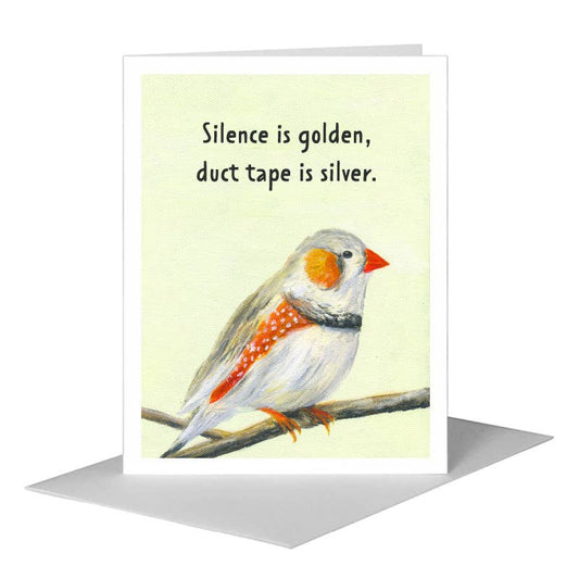 Songbird Finch, Greeting Card (#8316E) A2 Card Front, www.printedcanvas.com