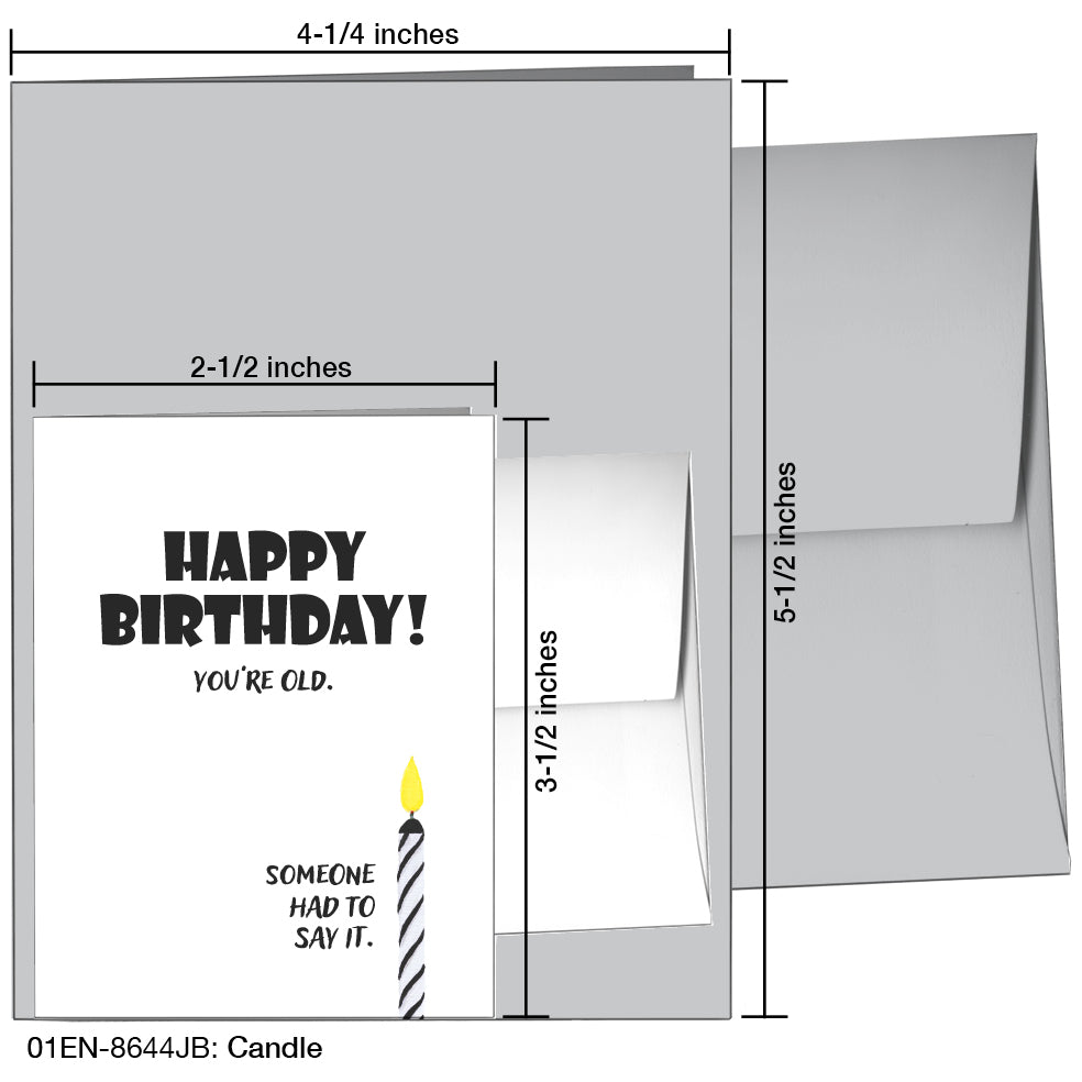 Candle, Greeting Card (8644JB), Enclosure Card, printedcanvas.com