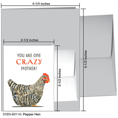 Pepper Hen, Greeting Card (8311A), Enclosure, printedcanvas.com