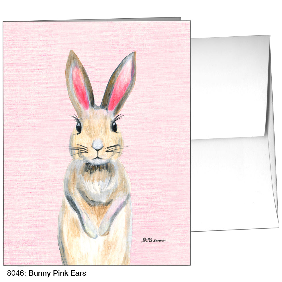 Bunny Pink Ears, Greeting Card (8046), A2, printedcanvas.com