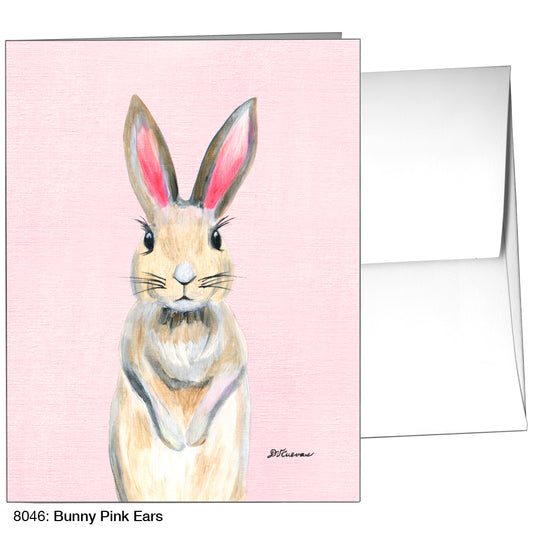 Bunny Pink Ears, Greeting Card (8046), A2, printedcanvas.com
