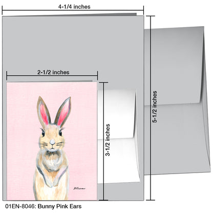 Bunny Pink Ears, Greeting Card (8046), Enclosure, printedcanvas.com