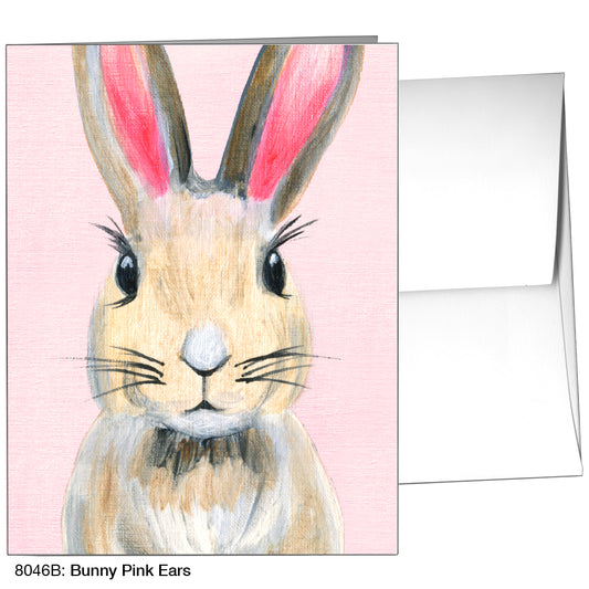 Bunny Pink Ears, Greeting Card (8046B), A2, printedcanvas.com
