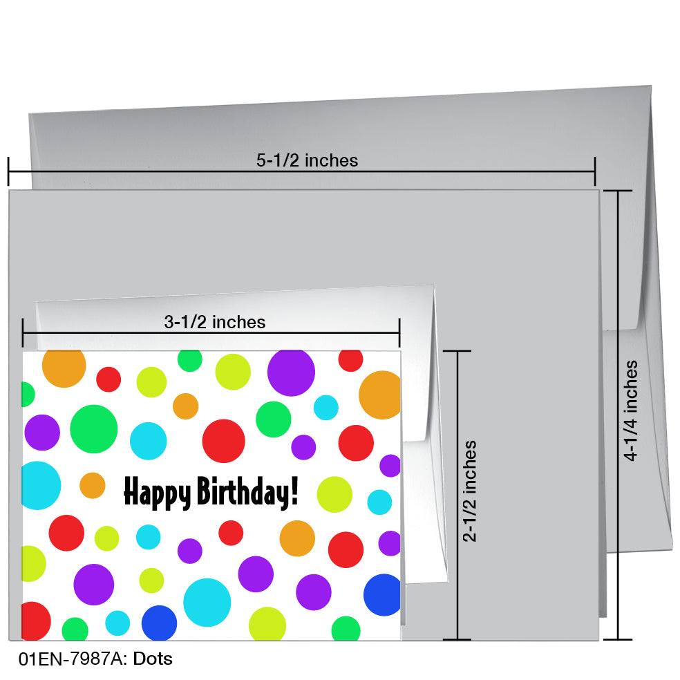 Dots, Greeting Card (7987A), Enclosure, www.printedcanvas.com