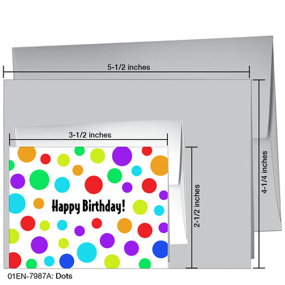 Dots, Greeting Card (7987A), Enclosure, www.printedcanvas.com