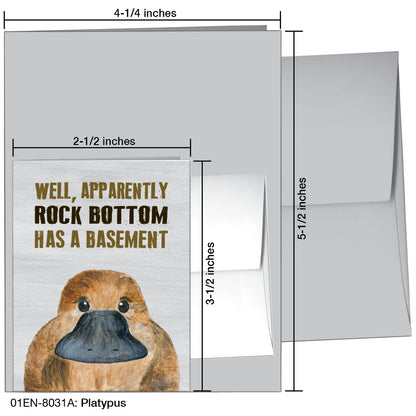 Platypus, Greeting Card (8031A), Enclosure, printedcanvas.com