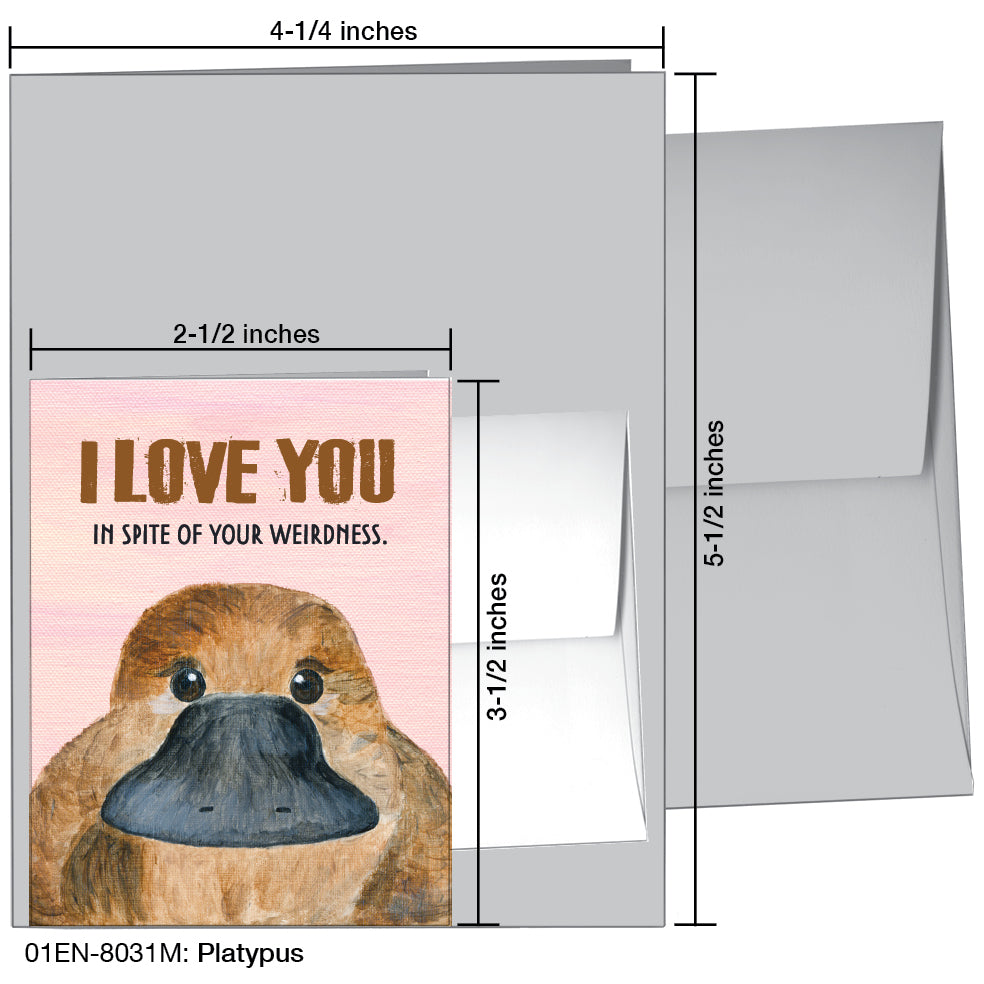 Platypus, Greeting Card (8031M), Enclosure, printedcanvas.com
