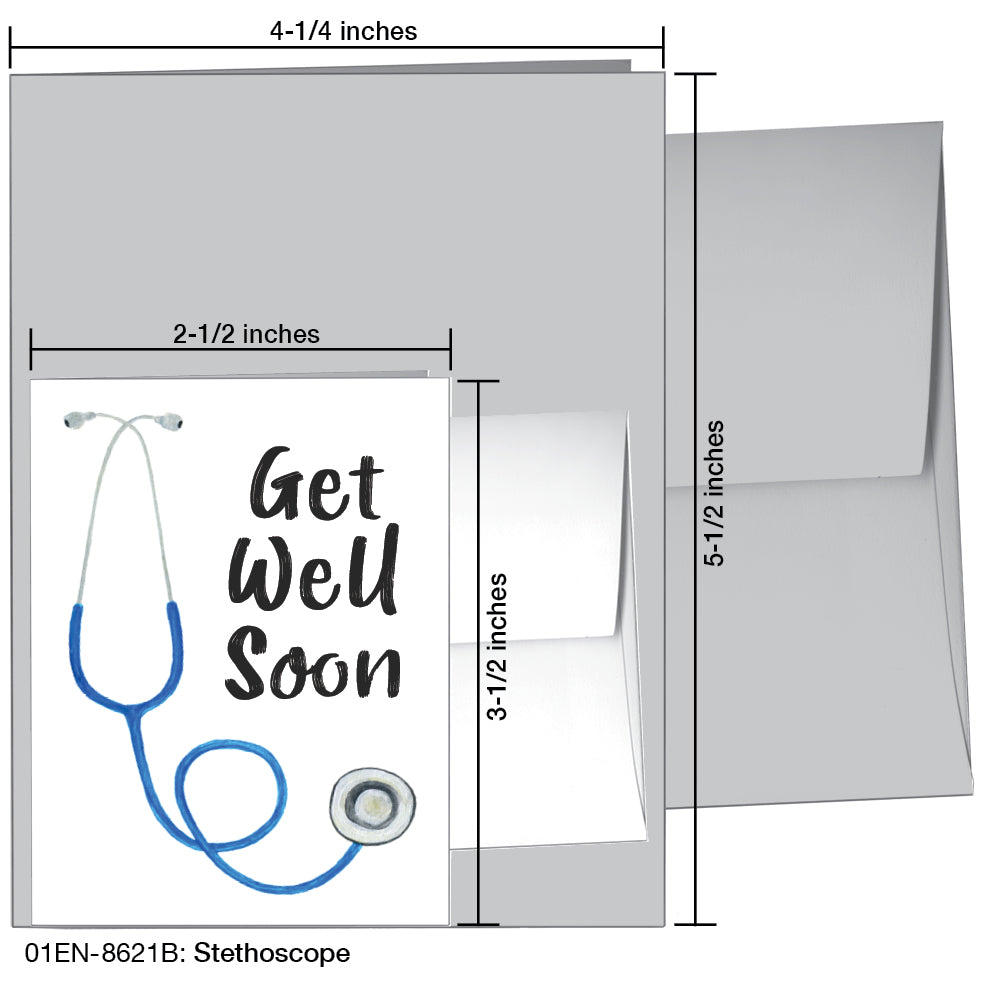 Stethoscope, Greeting Card (8621B), Enclosure Card, www.printedcanvas.com