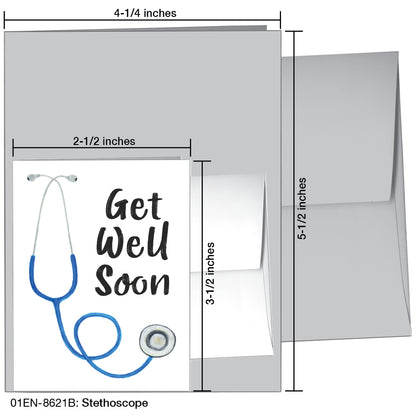 Stethoscope, Greeting Card (8621B), Enclosure Card, www.printedcanvas.com