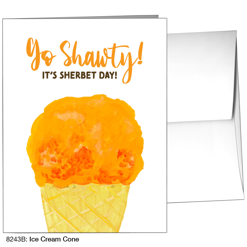 Ice Cream Cone, Greeting Card (8243B), A2 Card, printedcanvas.com