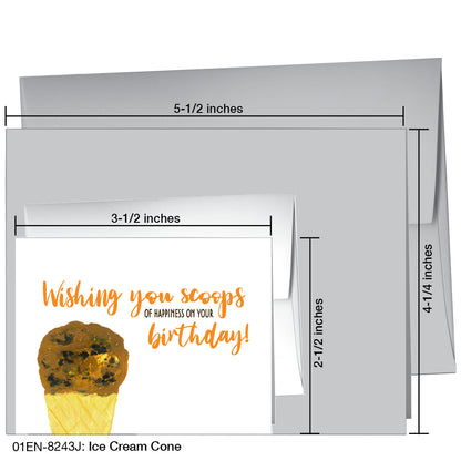 Ice Cream Cone, Greeting Card (8243J), Enclosure Card, printedcanvas.com