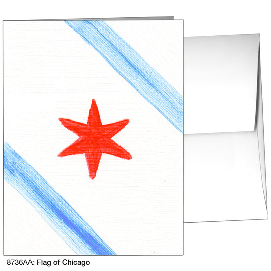Flag of Chicago, Greeting Card (8736AA), A2, printedcanvas.com