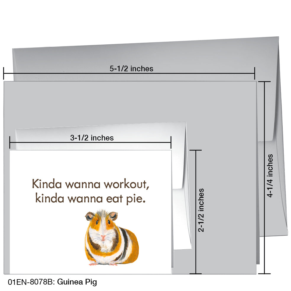 Guinea Pig, Greeting Card (8078B), Enclosure Card, www.printedcanvas.com