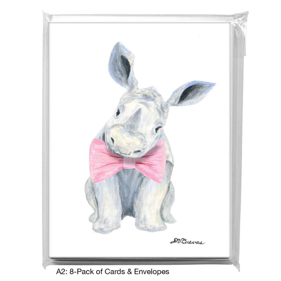 Rhino Baby, Greeting Card (8767B), A2 Card 8-Pack, www.printedcanvas.com