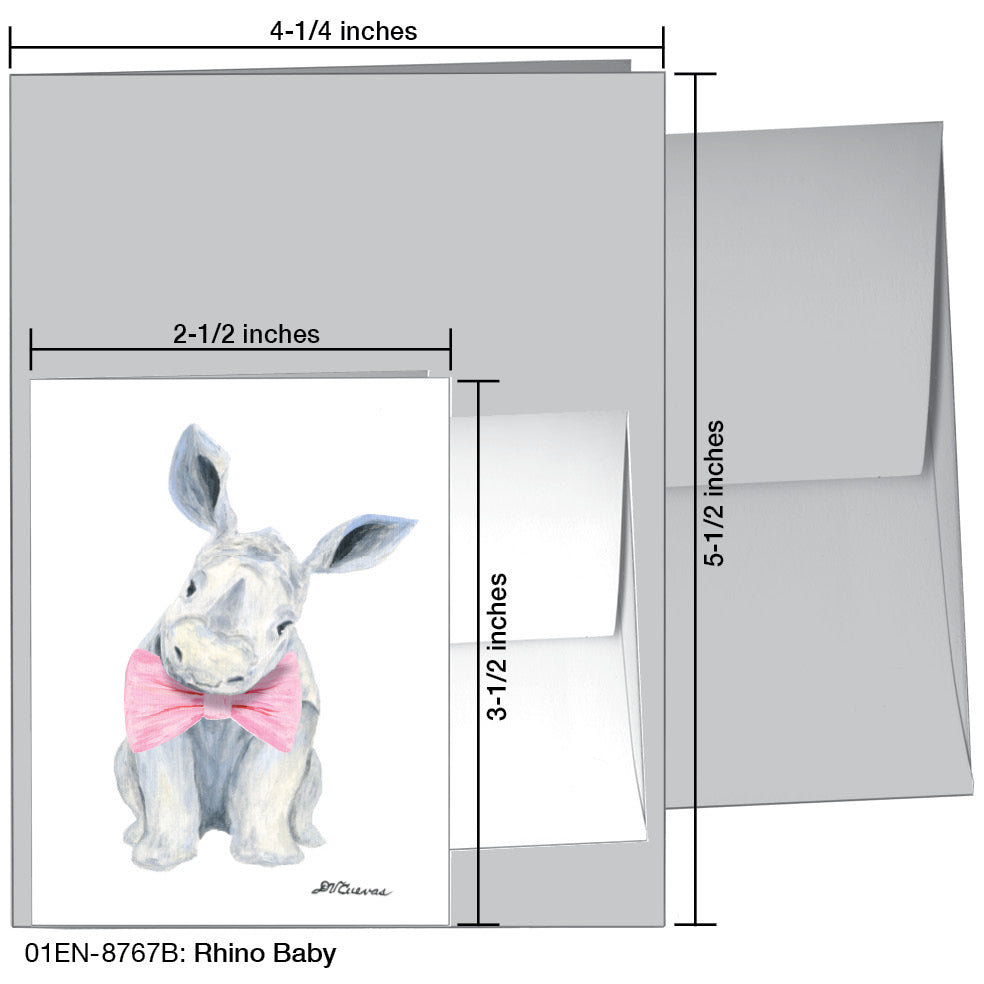 Rhino Baby, Greeting Card (8767B), Enclosure Card, www.printedcanvas.com