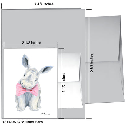 Rhino Baby, Greeting Card (8767B), Enclosure Card, www.printedcanvas.com