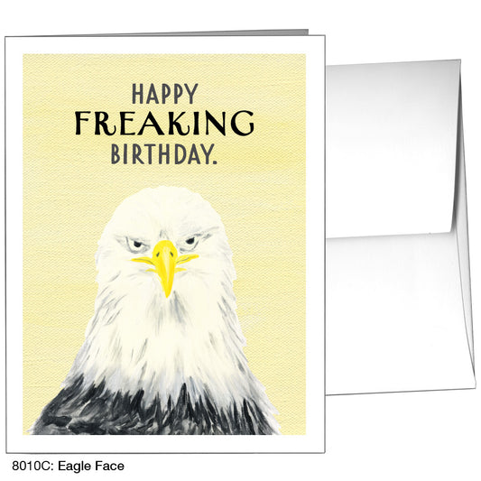 Eagle Face, Greeting Card (8010C), A2 Card Front, www.printedcanvas.com