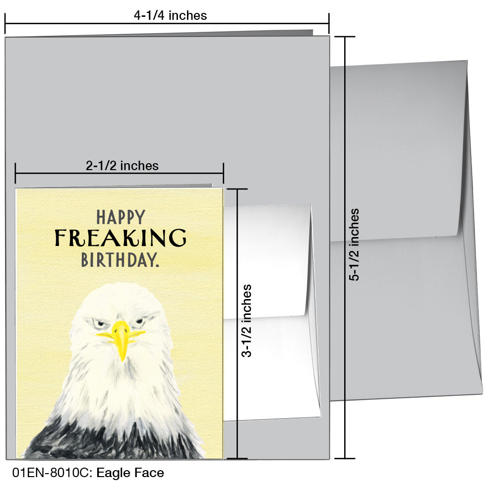 Eagle Face, Greeting Card (8010C), Enclosure Card, www.printedcanvas.com