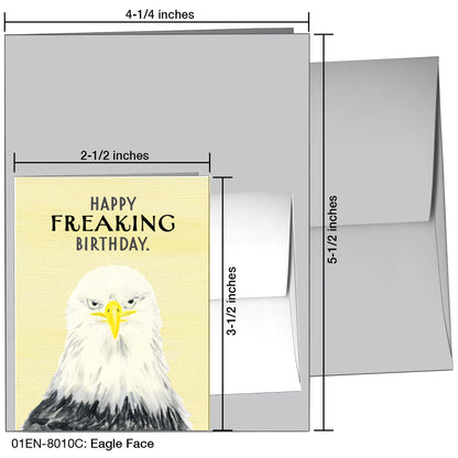 Eagle Face, Greeting Card (8010C), Enclosure Card, www.printedcanvas.com