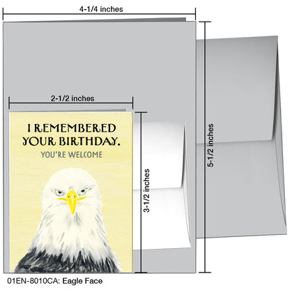 Eagle Face, Greeting Card (8010CA), Enclosure, printedcanvas.com