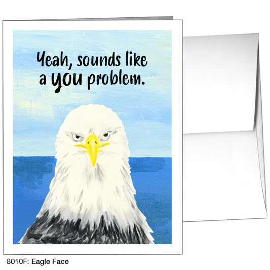 Eagle Face, Greeting Card (8010F), A2, printedcanvas.com