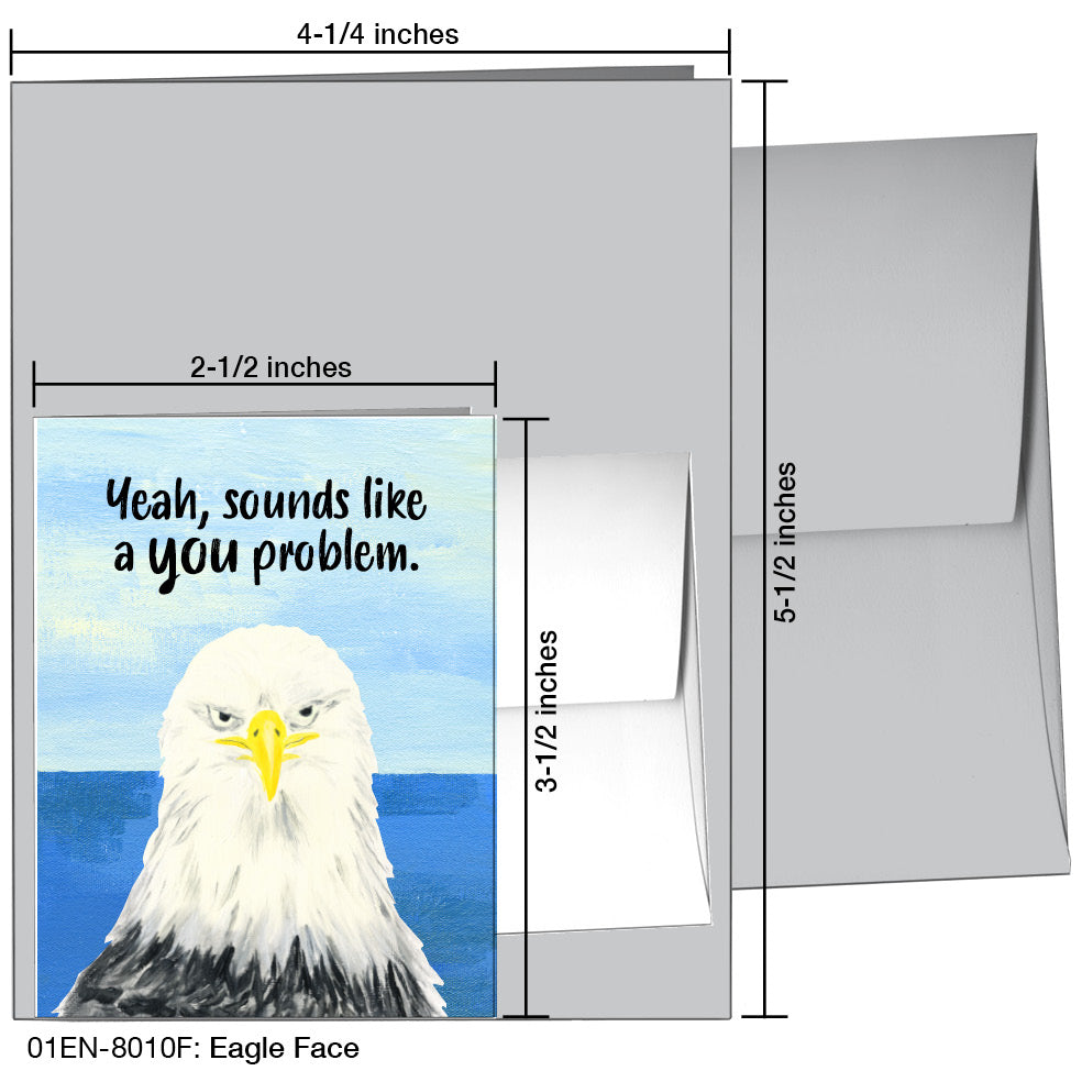 Eagle Face, Greeting Card (8010F), Enclosure, printedcanvas.com