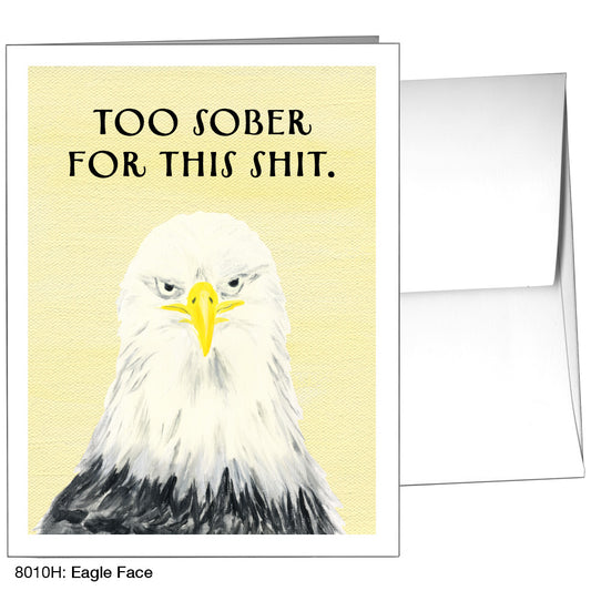 Eagle Face, Greeting Card (8010H), A2, printedcanvas.com