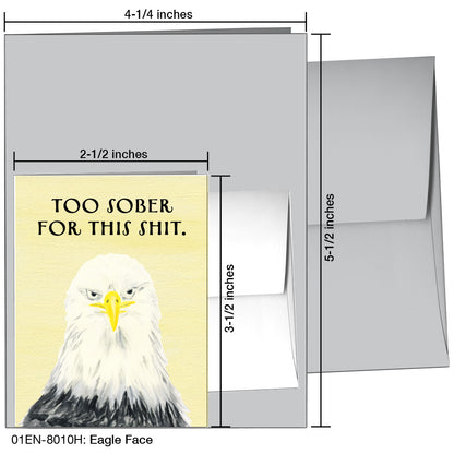 Eagle Face, Greeting Card (8010H), Enclosure, printedcanvas.com