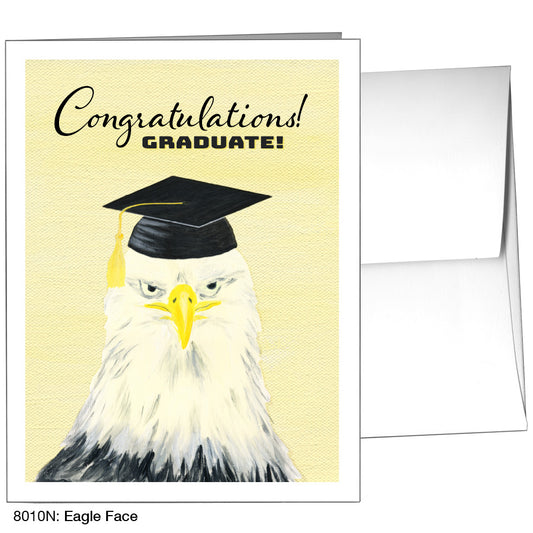 Eagle Face, Greeting Card (8010N), A2 Card Front, www.printedcanvas.com