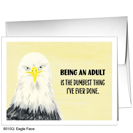 Eagle Face, Greeting Card (8010Q), A2, printedcanvas.com