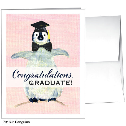 Penguins, Greeting Card (7316U), A2, printedcanvas.com