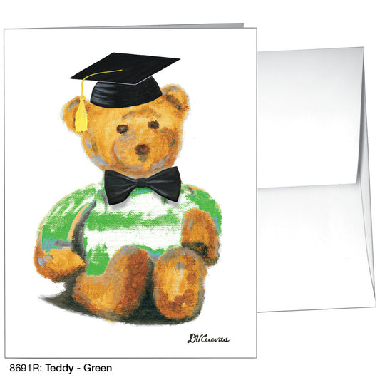 Teddy - Green, Greeting Card (8691R), A2, printedcanvas.com