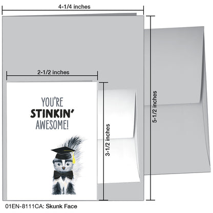 Skunk Face, Greeting Card (8111CA), Enclosure Card, www.printedcanvas.com