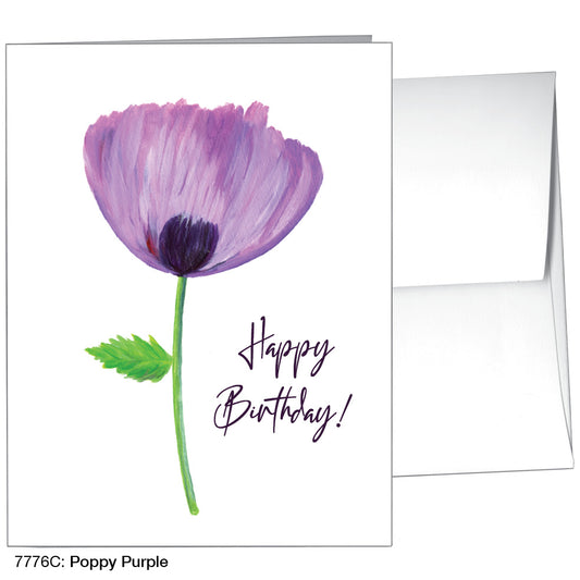 Poppy Purple, Greeting Card (7776C), A2 Card Front, www.printedcanvas.com